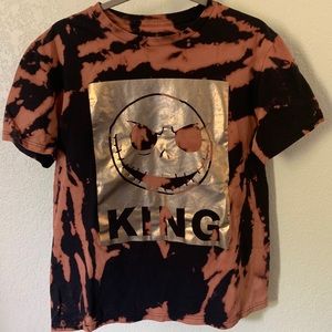 Gold Jack Skellington Reverse Tie Dyed Tee
